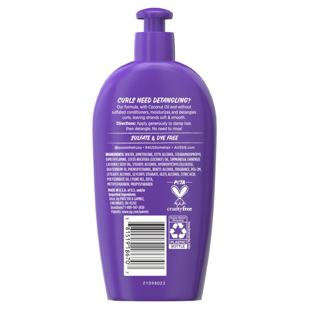 Aussie Miracle Curls Leave-In Detangling Milk Paraben Free 6.7 Oz (3Pk) - Picture 6 of 6